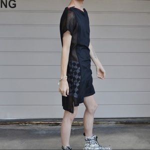 Dr. Martens T-Shirt dress with mesh sides. Large